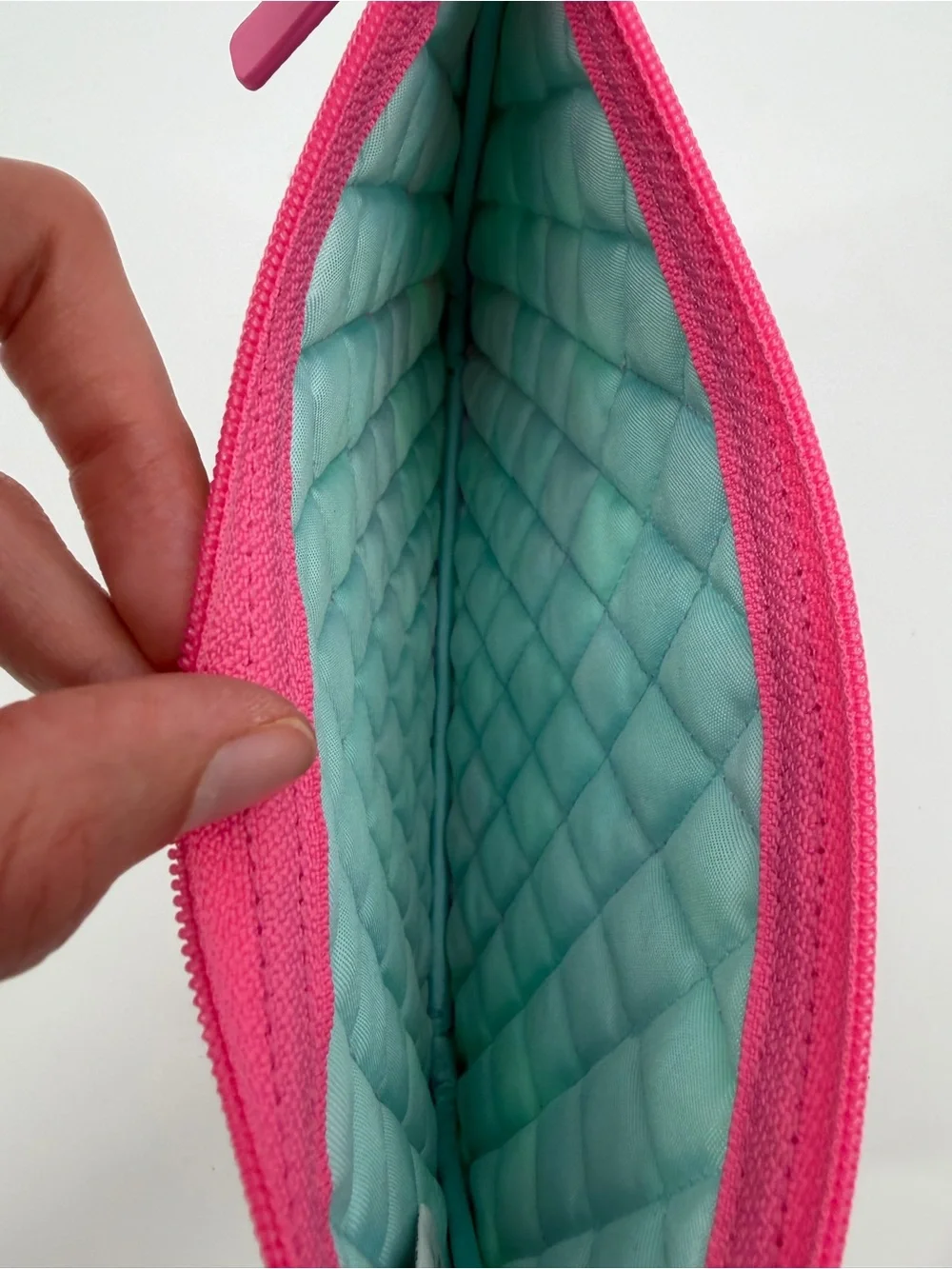 Vera Bradley Quilted Zip Pouch Pink Tropical Floral